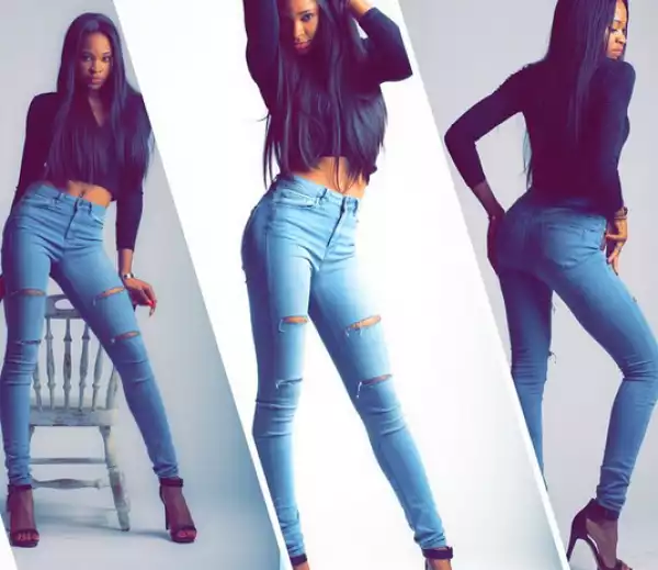 Ex Miss Nigeria, Ezinne Akudo Sexy In Ripped Jeans [See Photos]